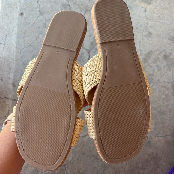 NEW Old Navy Rattan Woven Tan Sandals Woven size 8 - Picture 2 of 4